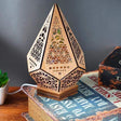 Wooden LED Projection Bohemian Night Lamp - Lighting