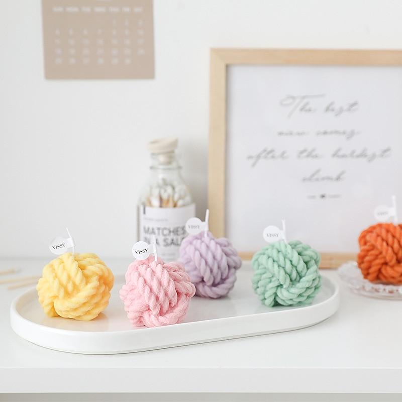 Wool Ball Scented Candles