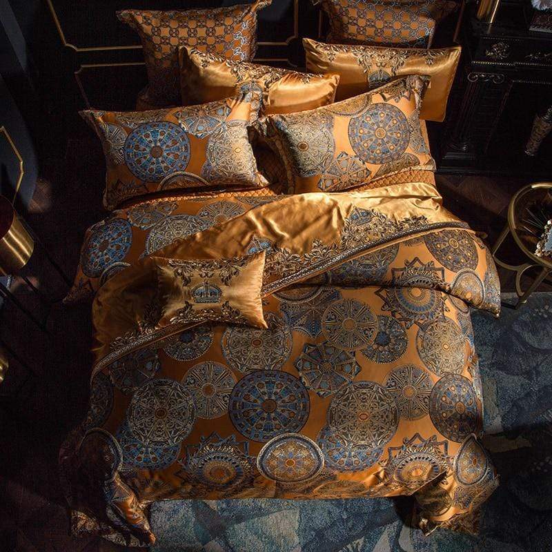 Wynn Luxury Gold Duvet Cover &  Shams 600tc