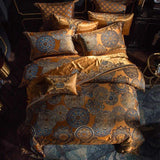 Wynn Luxury Gold Duvet Cover &  Shams 600tc