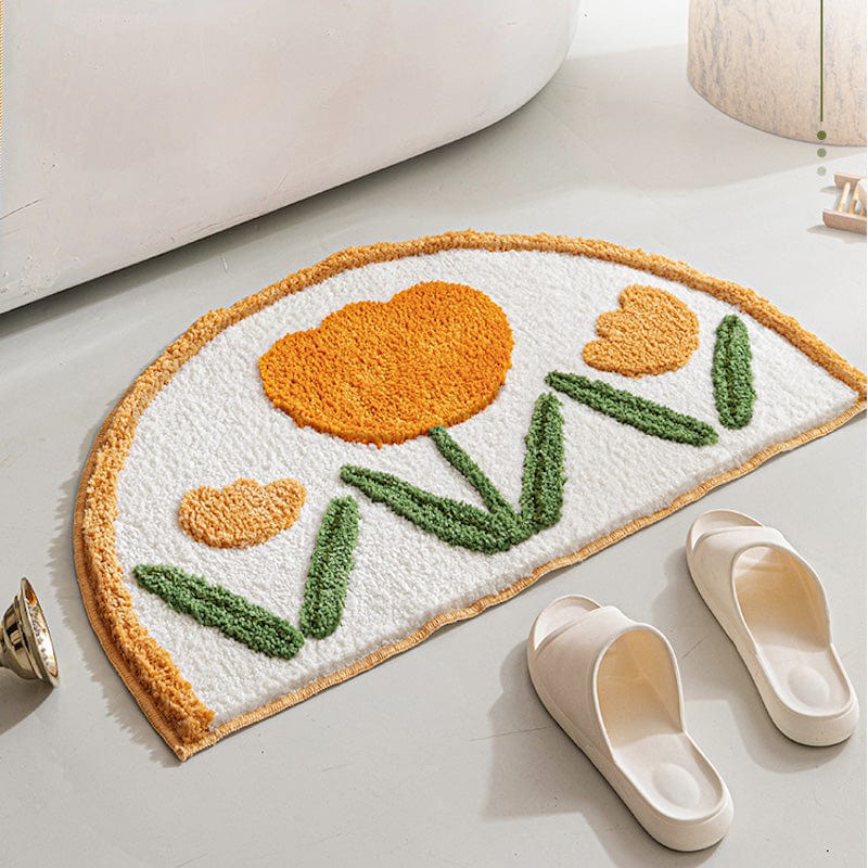 Yellow Tulips Bath Mat