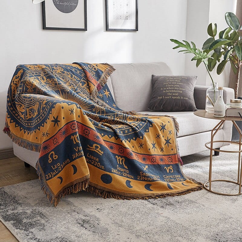 Zodiac Boho Throw Blanket