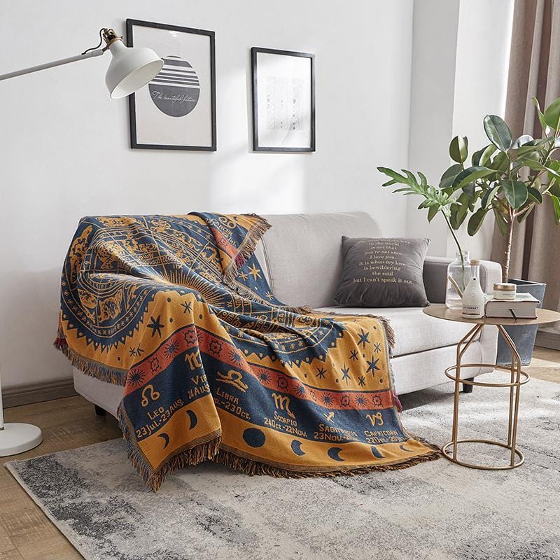 Zodiac Boho Throw Blanket