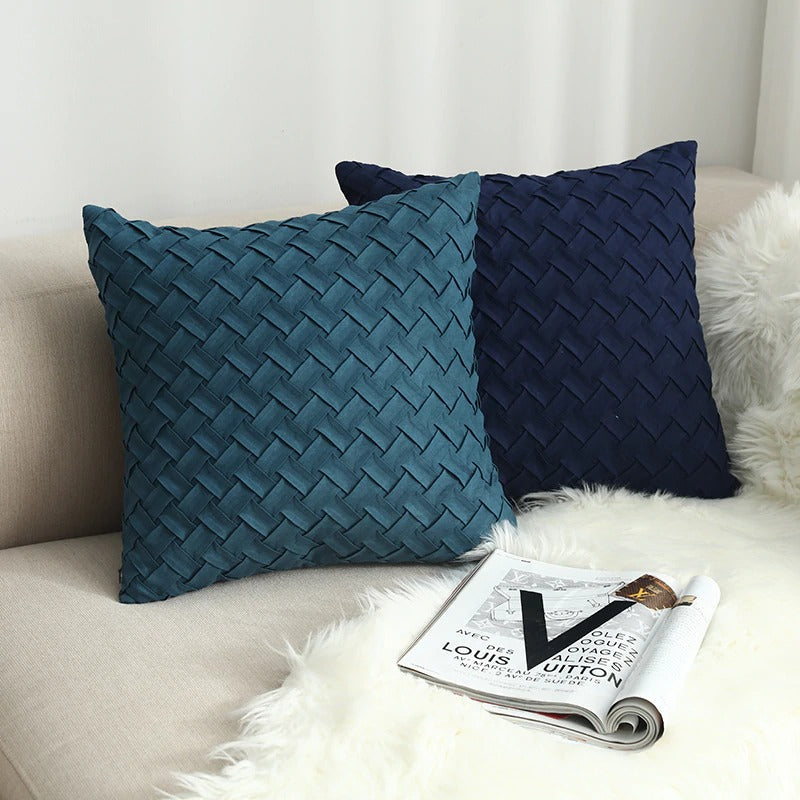 Wilton Weaved Faux Suede Pillow Covers