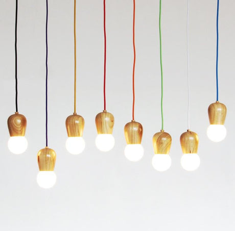 Wooden Socket Minimalist Pendant Light